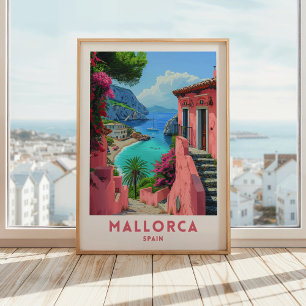Mallorca Spain Travel Print Poster Wall Art