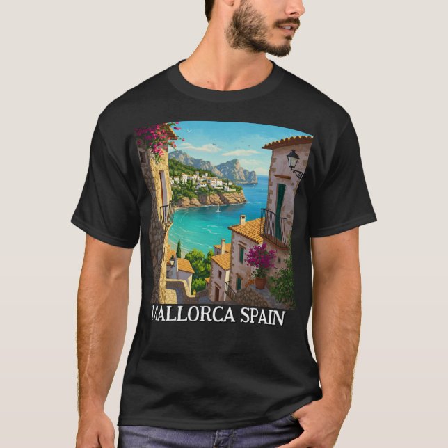 Mallorca Spain Travel T Shirt (Framsida)