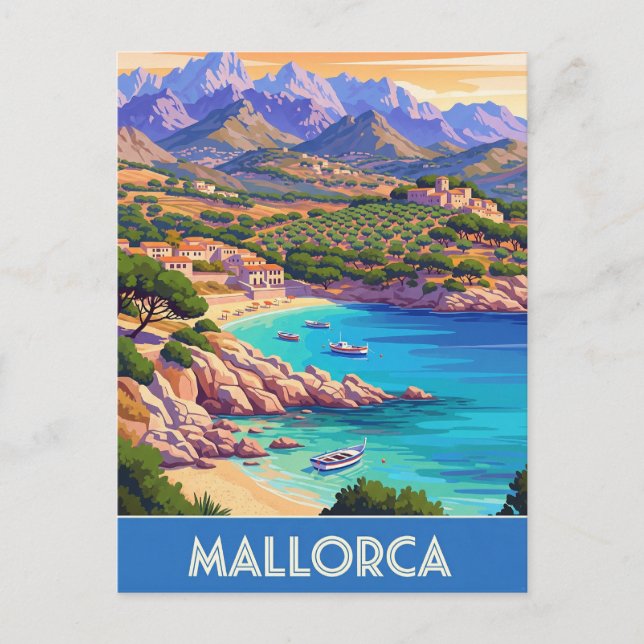 Mallorca Spain Travel Vykort (Framsida)