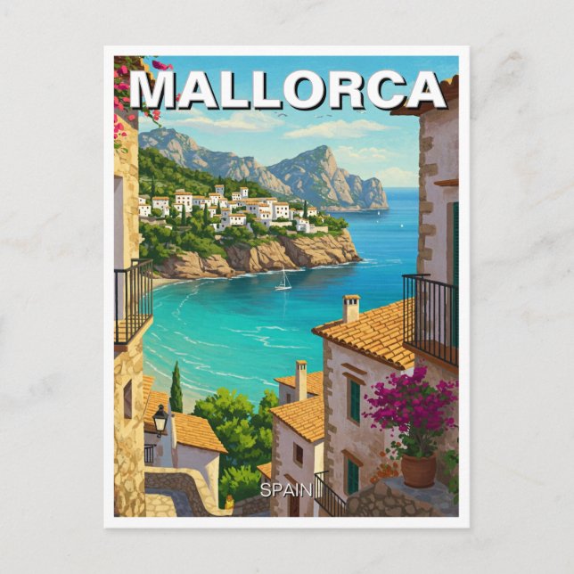 Mallorca Spain Travel Vykort (Framsida)