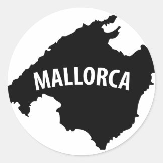 mallorca-spaltekontur ikon runt klistermärke