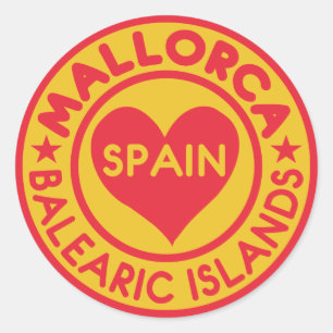 Mallorca Spanien klistermärkear Runt Klistermärke