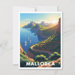 Mallorca, Spanien - Kustvägen Vykort