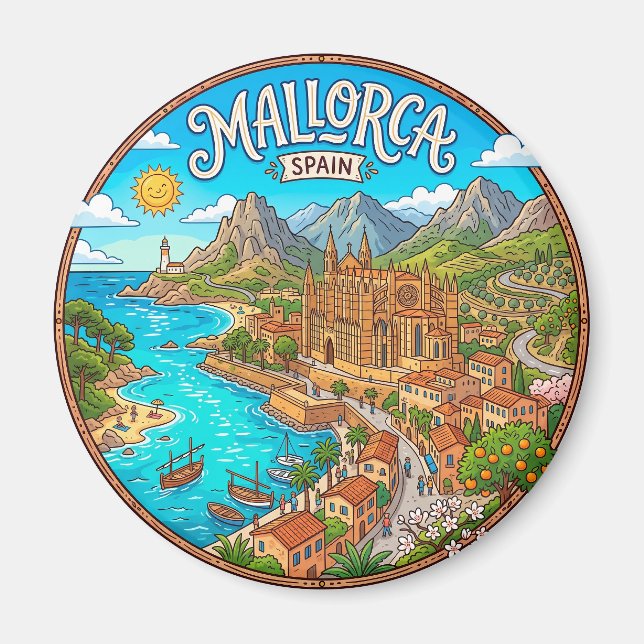Mallorca Spanien Magnet (Framsidan)