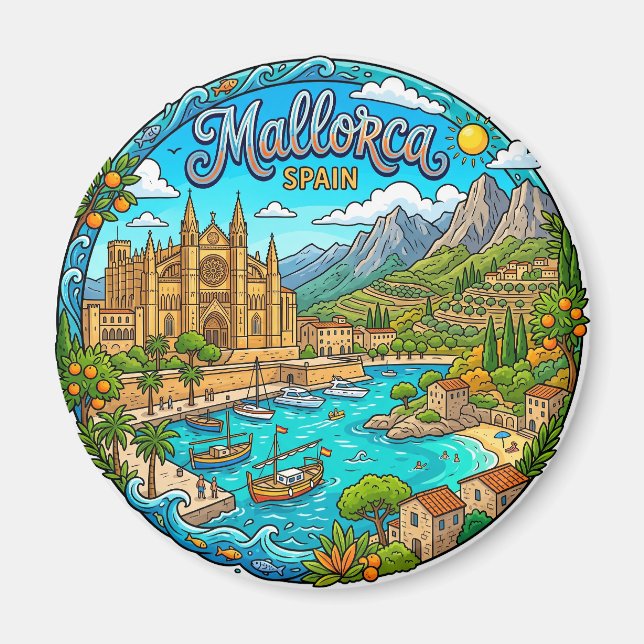 Mallorca Spanien Magnet (Framsidan)