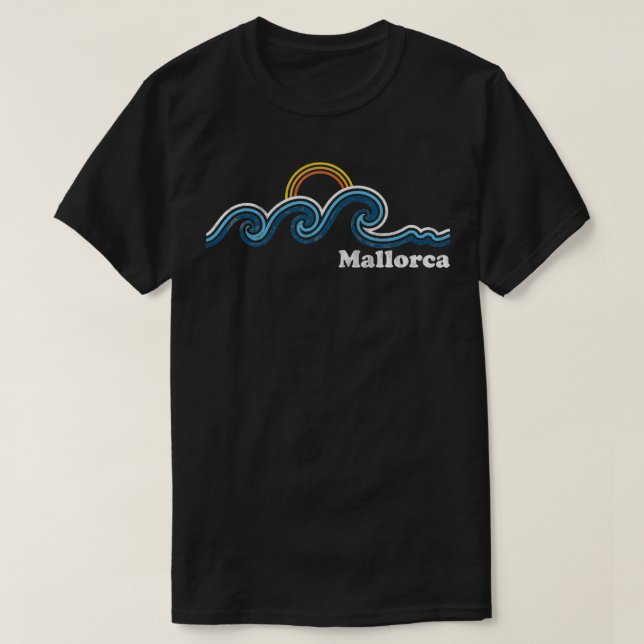 Mallorca Spanien ön Sufing Vågar Sunset Beach VI T Shirt (Design framsida)