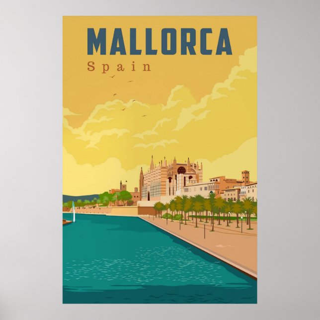 Mallorca, Spanien Poster (Framsidan)