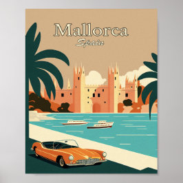 Mallorca Spanien Poster minimal Vintage Art