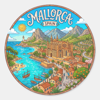 Mallorca Spanien Runt Klistermärke