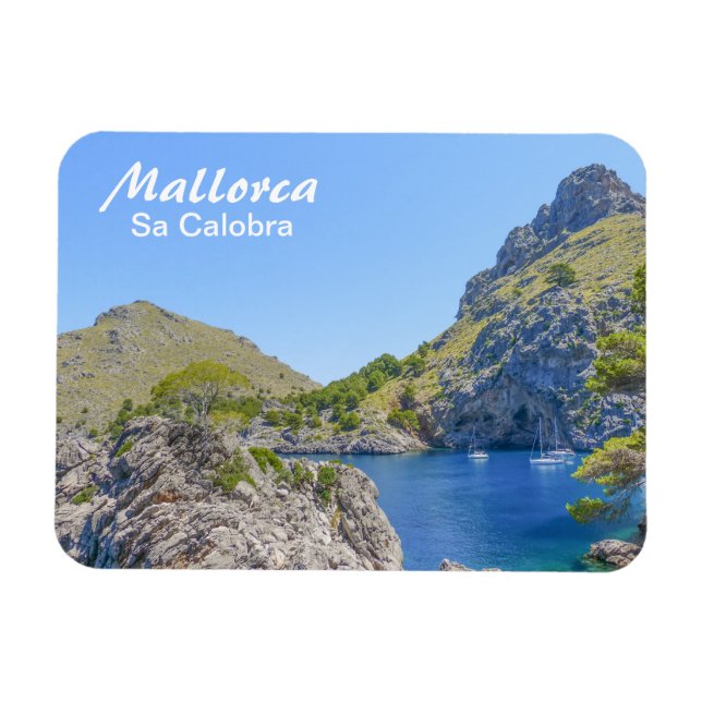 Mallorca Spanien Sa Calobra Bay Travel Souvenir Magnet (Horisontell)