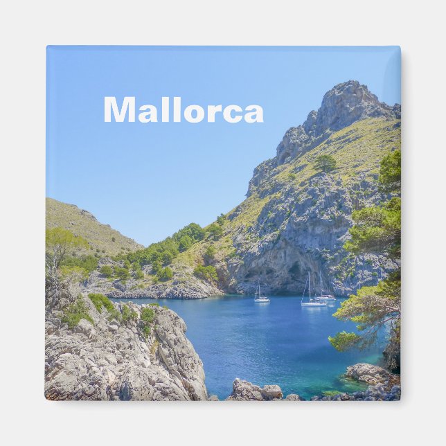 Mallorca, Spanien Sa Calobra Souvenir Magnet (Framsidan)