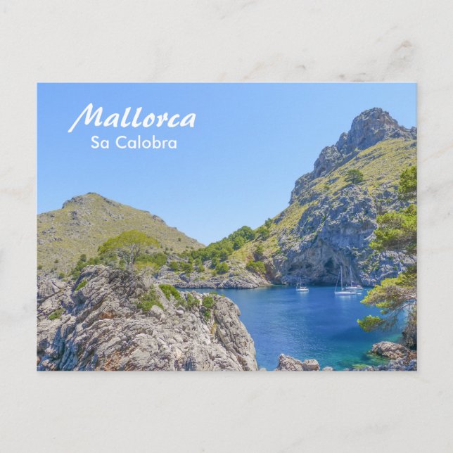 Mallorca, Spanien Sada Calobra Vykort (Framsida)