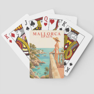 Mallorca Spanien Spelkort Däck Vintage Resa