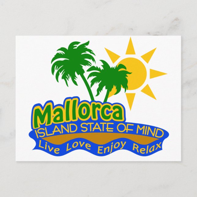 Mallorca State of Mind vycard Vykort (Framsida)