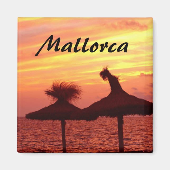 Mallorca Sunset Souvenir Magnet (Framsidan)