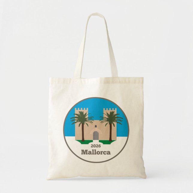 Mallorca Tote with logo for client Tygkasse (Framsidan)