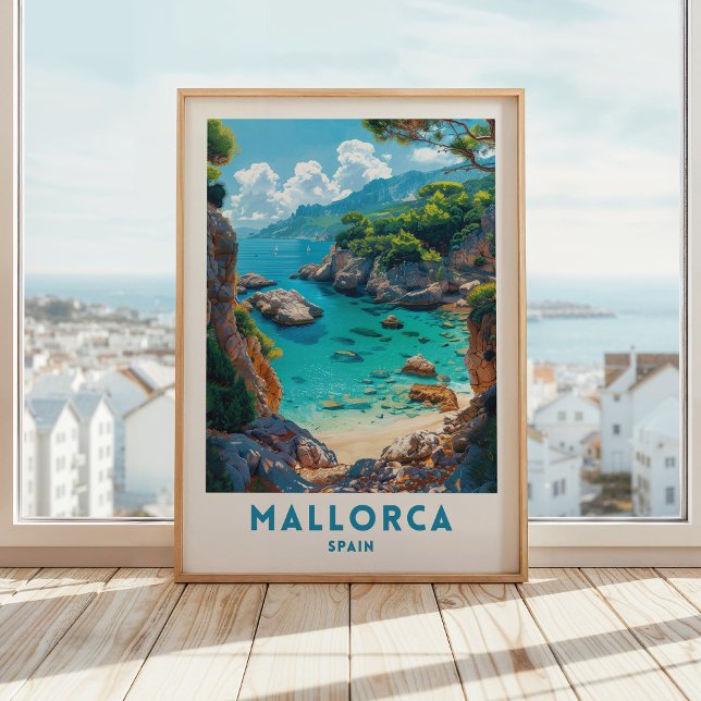 Mallorca Travel Poster Spain Wall Art (Skapare uppladdad)
