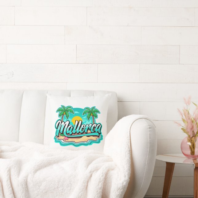 Mallorca Tropical Beach Travel Kudde (Soffa)