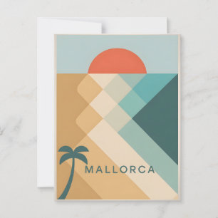 Mallorca vintage abstrakt vykort