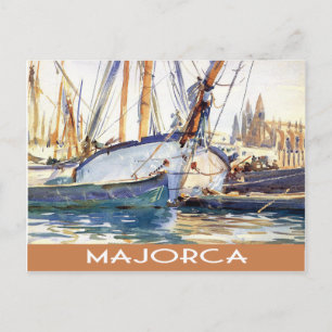 Mallorca vintage-båtar vykort