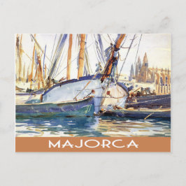 Mallorca vintage-båtar vykort