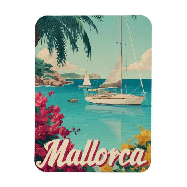 Mallorca vintage magnet (Vertikal)