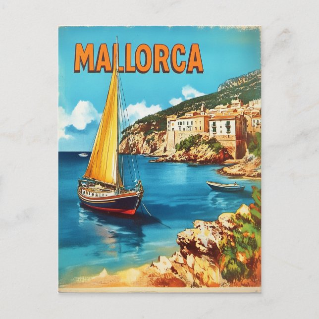 Mallorca Vintage Vykort (Framsida)