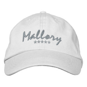 Mallory Namn Broderad Keps