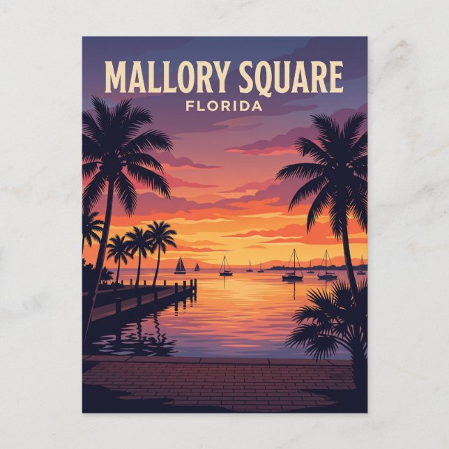 Mallory Square Florida Vykort (Framsida)
