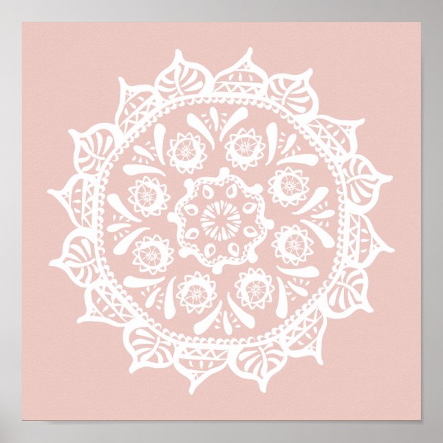 Mallow Mandala Poster (Framsidan)