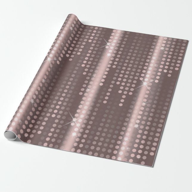 Mallow Polka dots Matrix mönstrad glitter Presentpapper (Utrullad)