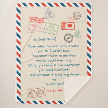 Malltext Sherpa Blanket - Vi Kärlek You