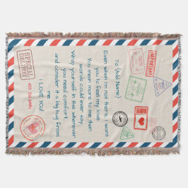 Malltext Sherpa Blanket - Vi Kärlek You Filt