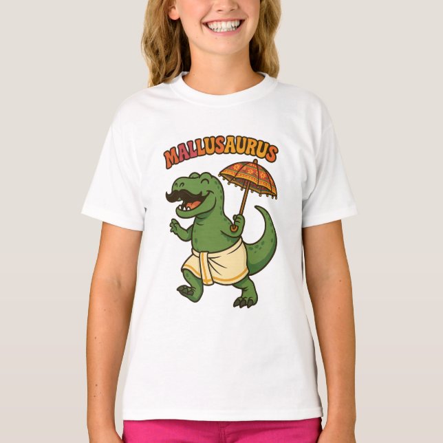mallusaurus baby dino kerala t shirt (Framsida)
