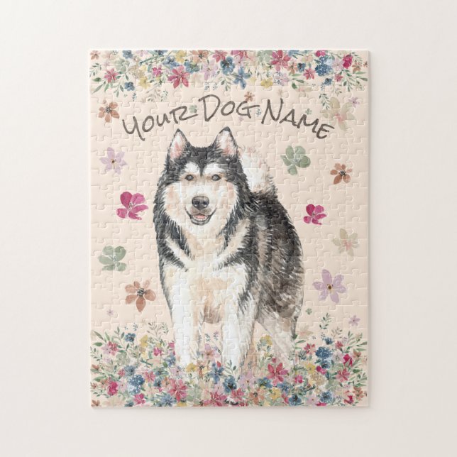 Mally Alaskan Malamute Hund Pussel (Vertikal)