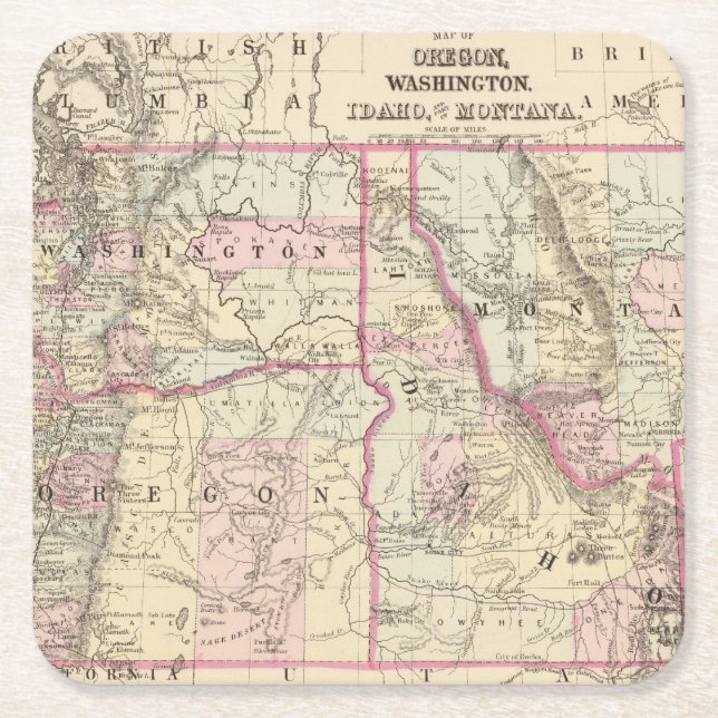 Malm tvättar, Ida, Mont Underlägg Papper Kvadrat (Framsidan)