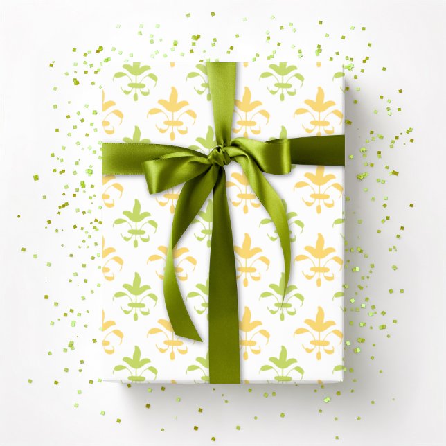 Målmedveten Fleur de Lis i Palm och Gul Presentpapper (Skapare uppladdad)
