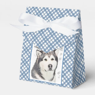 Malmmålning i Alaska - Cute Original Hund Art Presentaskar