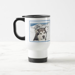 Malmmålning i Alaska - Cute Original Hund Art Resemugg