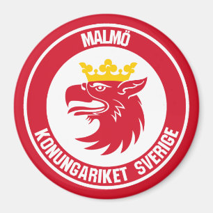 Malmö Round Emblem Magnet