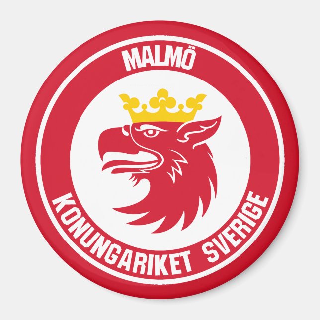 Malmö Round Emblem Magnet (Framsidan)