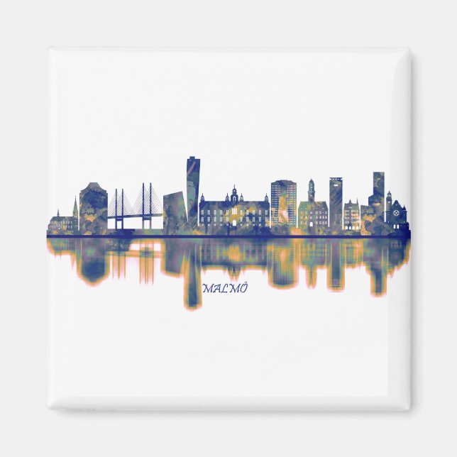 Malmo Skyline Magnet (Framsidan)
