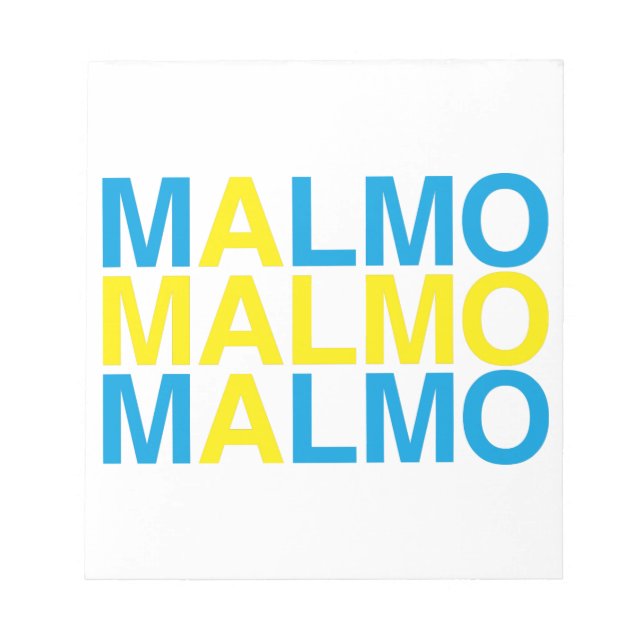 MALMO Svenska Flagga Anteckningsblock (Framsida)