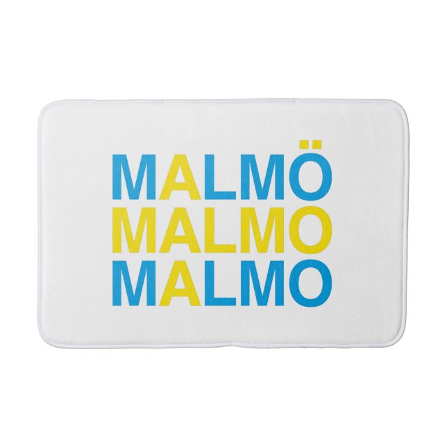 MALMO Svenska Flagga Badrumsmatta (Framsidan)