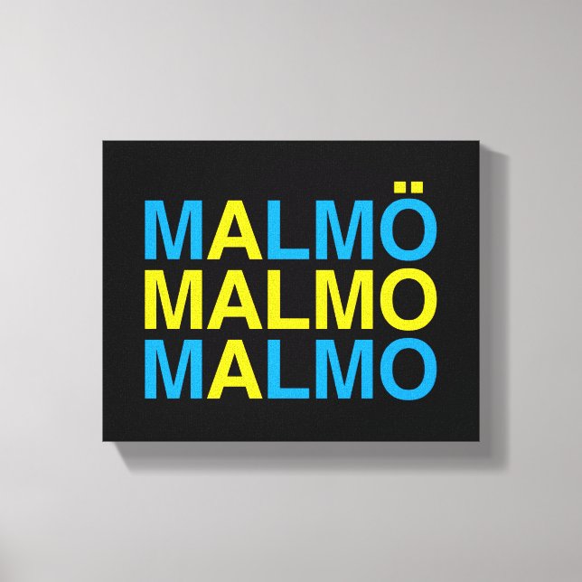 MALMO Svenska Flagga Canvastryck (Framsida)