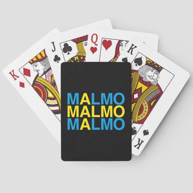 MALMO Svenska Flagga Casinokort (Baksidan)