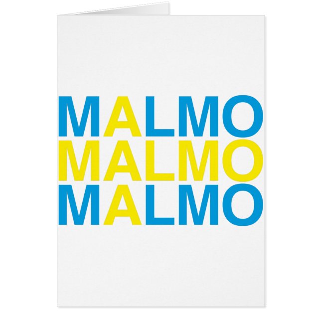 MALMO Svenska Flagga Hälsningskort (Framsidan)