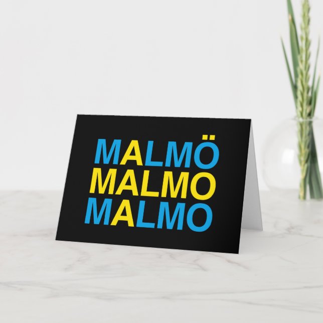 MALMO Svenska Flagga Kort (Framsida)
