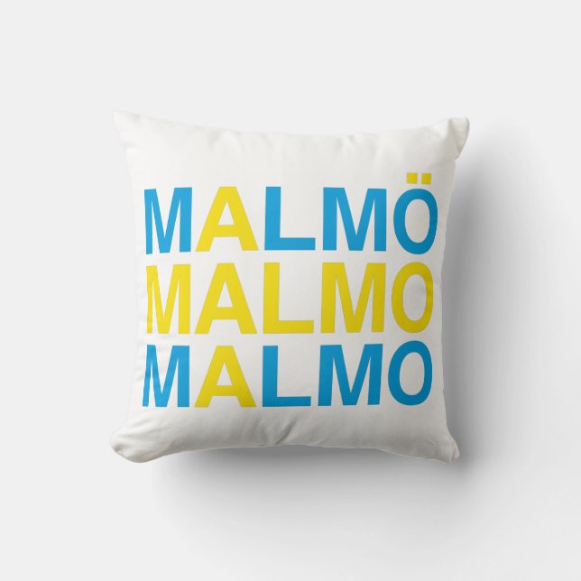 MALMO Svenska Flagga Kudde (Framsida)