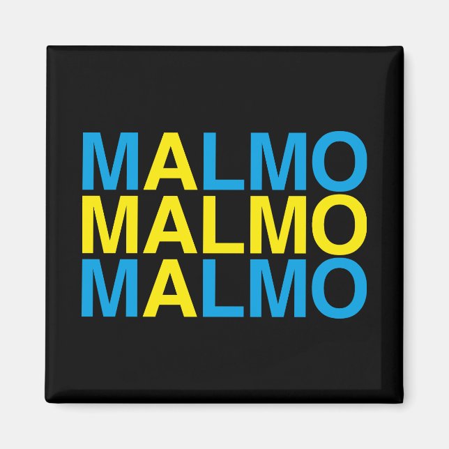 MALMO Svenska Flagga Magnet (Framsidan)